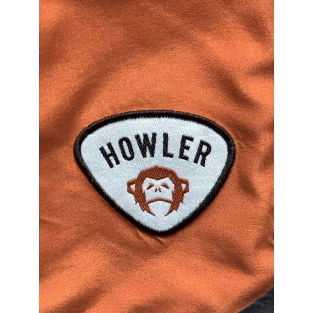 Howler Brothers Mens Board Shorts Swim Trunks Size 37 Orange Linerless Beach EUC